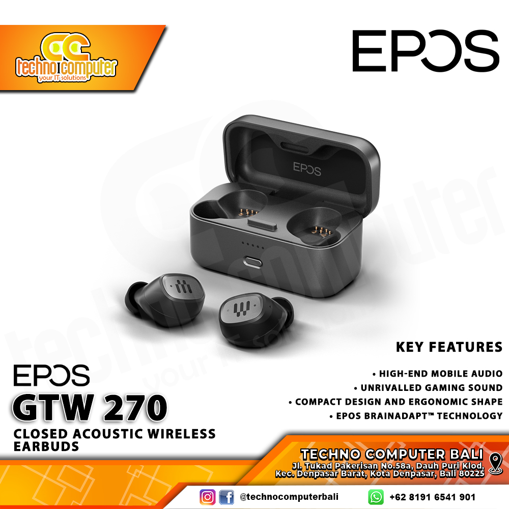 EARPHONE TWS EPOS GTW 270 Bluetooth - Gaming Earphone