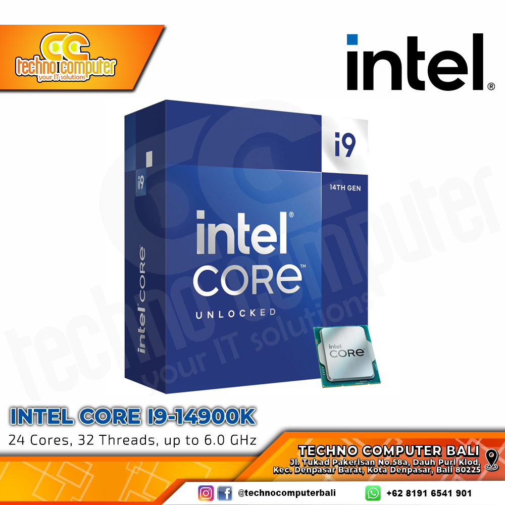 PROCESSOR INTEL CORE I9-14900K - 24 Cores 32 Threads Up to 6.0GHz - Socket LGA1700