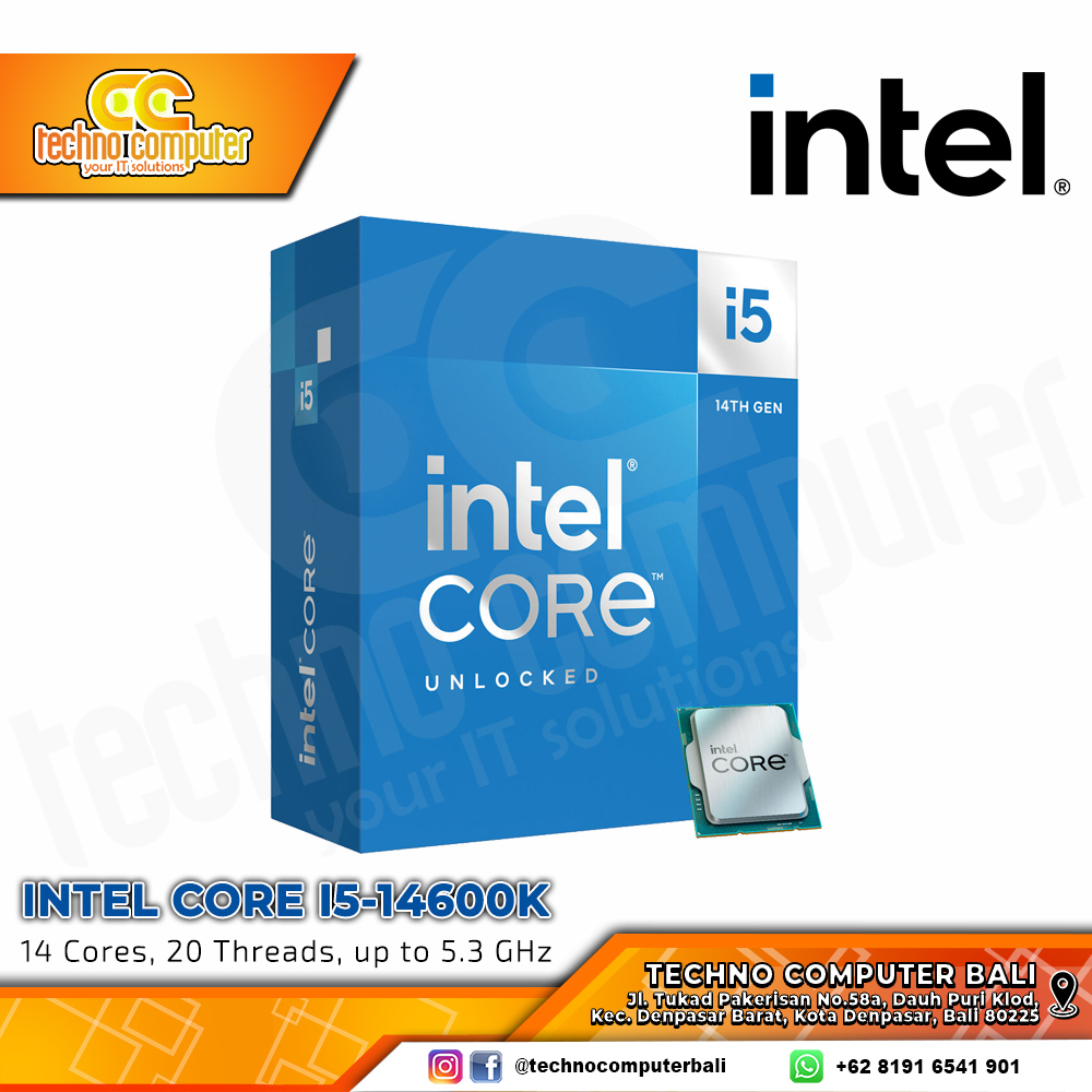 PROCESSOR INTEL CORE I5-14600K - 14 Cores 20 Threads Up to 5.3GHz - Socket LGA1700
