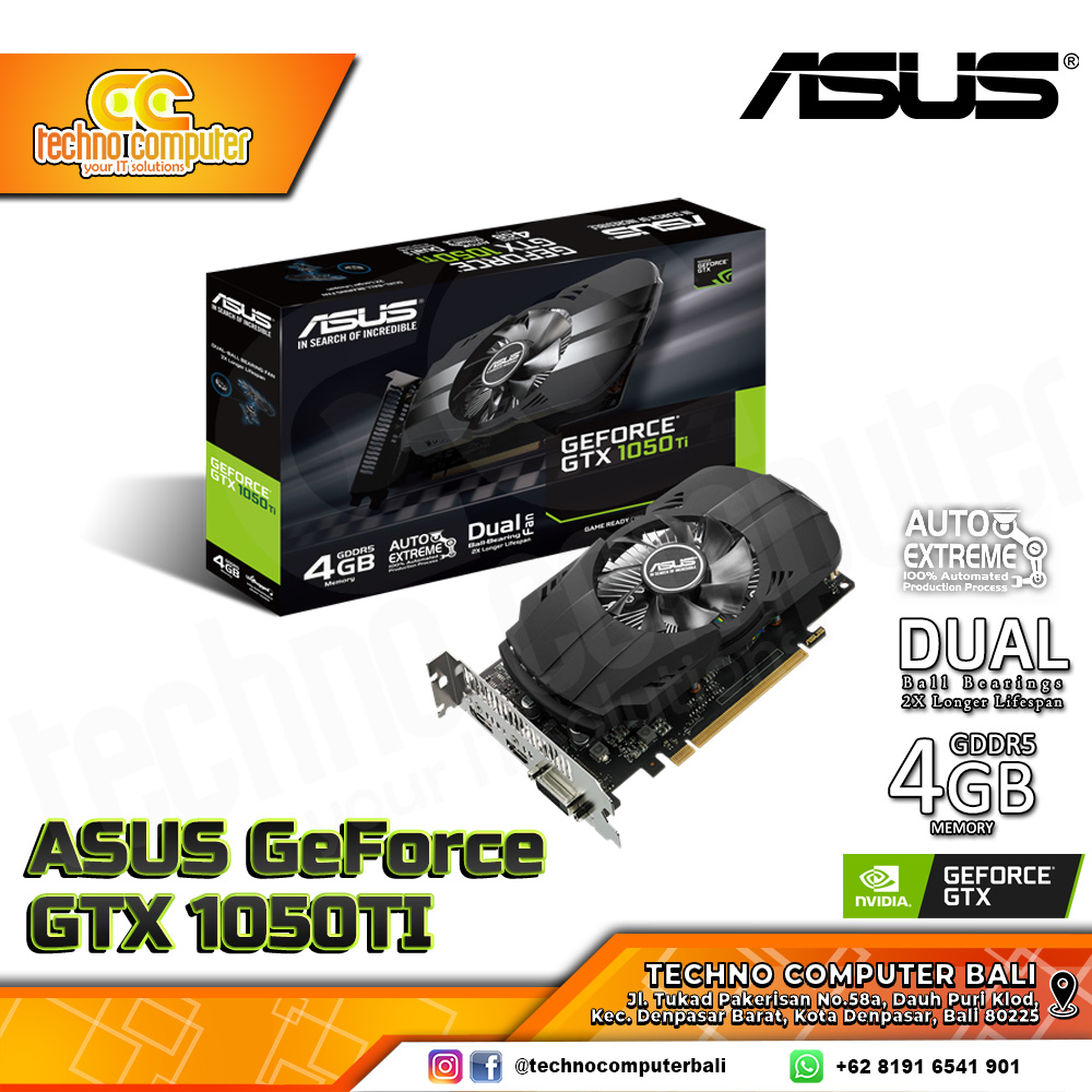 ASUS PHOENIX NVIDIA GeForce GTX 1050 Ti 4GB GDDR5