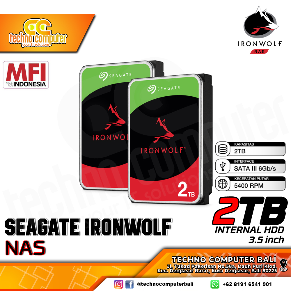 HDD INTERNAL NAS 3.5 inch SEAGATE IRONWOLF 2TB