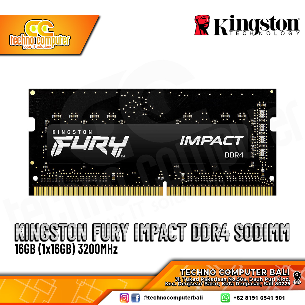 SODIMM DDR4 KINGSTON FURY 16GB (1x16GB) Single 3200MHz