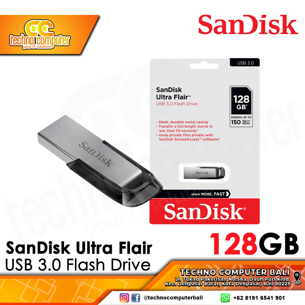 FLASHDISK SANDISK 128GB Ultra Flair USB 3.0 