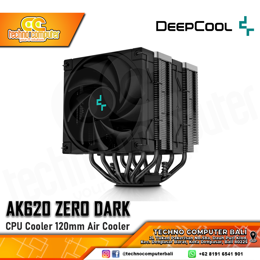 DEEPCOOL AK620 Zero Dark Black - CPU Cooler - 120mm Air Cooler