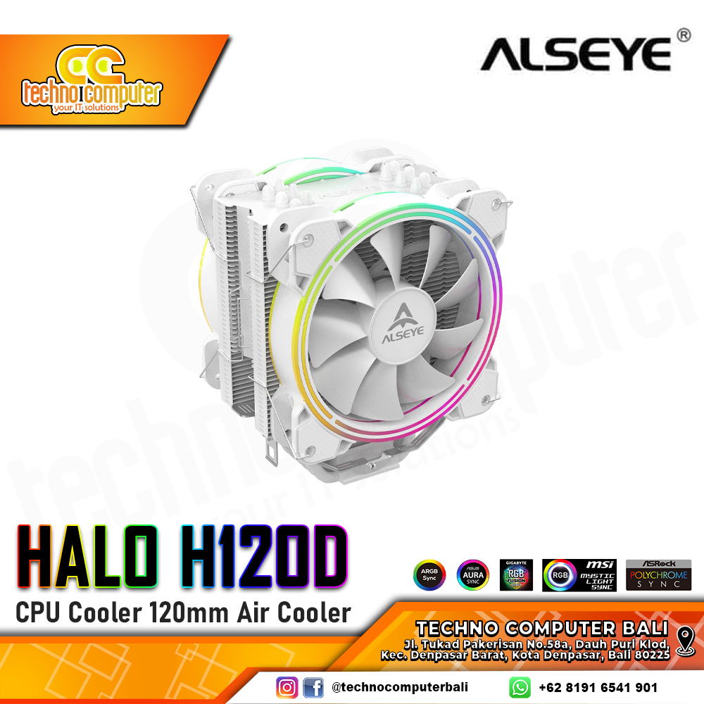 ALSEYE HALO H120D White - CPU Cooler - 120mm Air Cooler