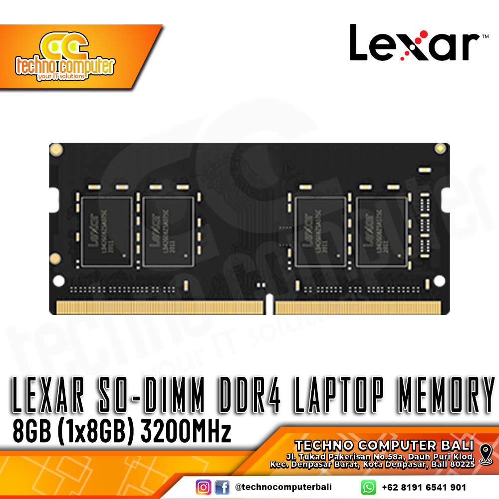 SODIMM DDR4 LEXAR 8GB (1x8GB) Single 3200MHz