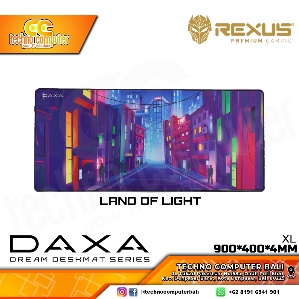 MOUSEPAD REXUS DAXA DREAM Series LAND OF LIGHT DX-DM3 (900 x 400 x 4mm) - Gaming Mousepad