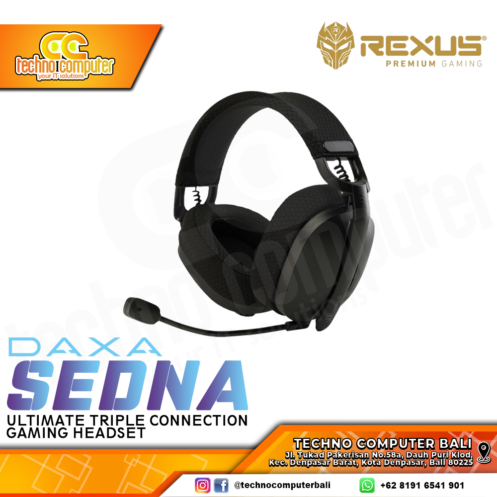 HEADSET REXUS DAXA SEDNA SL1 Black Wireless - Gaming Headset