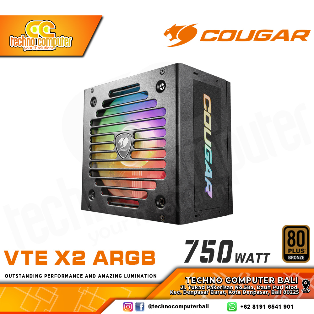COUGAR VTE X2 ARGB 750W 80+ Bronze - Non Modular