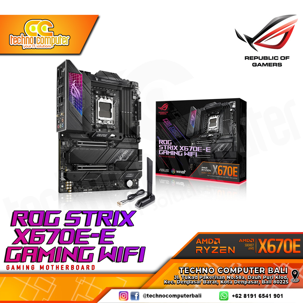 ASUS ROG STRIX X670E-E GAMING WIFI - ATX, AM5, X670, DDR5 