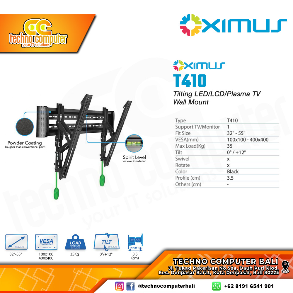 Bracket Monitor TV 32-55inch OXIMUS T410 Wall Mount Bracket