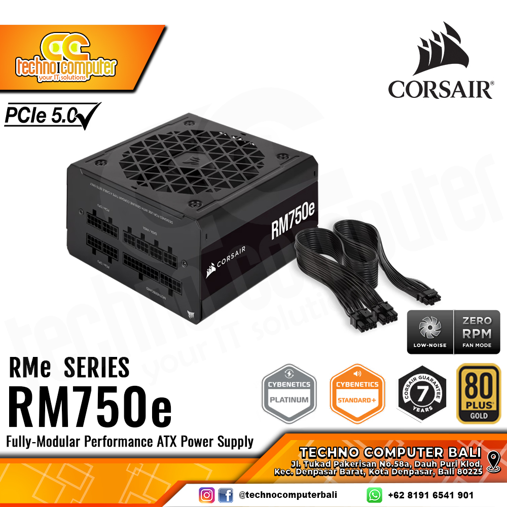 CORSAIR NEW RM750e 750W 80+ Gold - Full Modular
