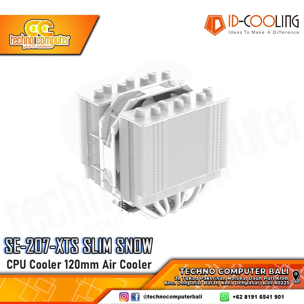ID-COOLING SE-207-XT Slim Snow - CPU Cooler - 120mm Air Cooler