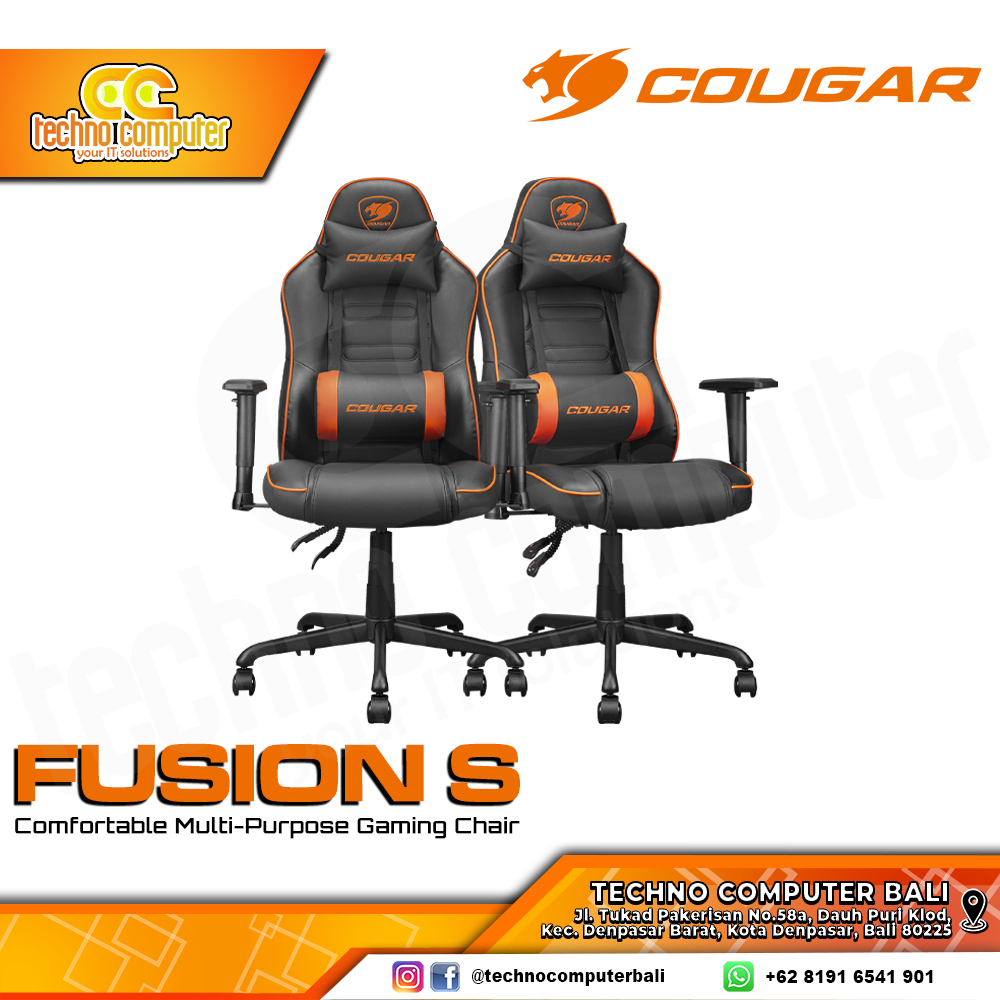 KURSI GAMING COUGAR FUSION S GAMING CHAIR 2D Armrest - FUSION S