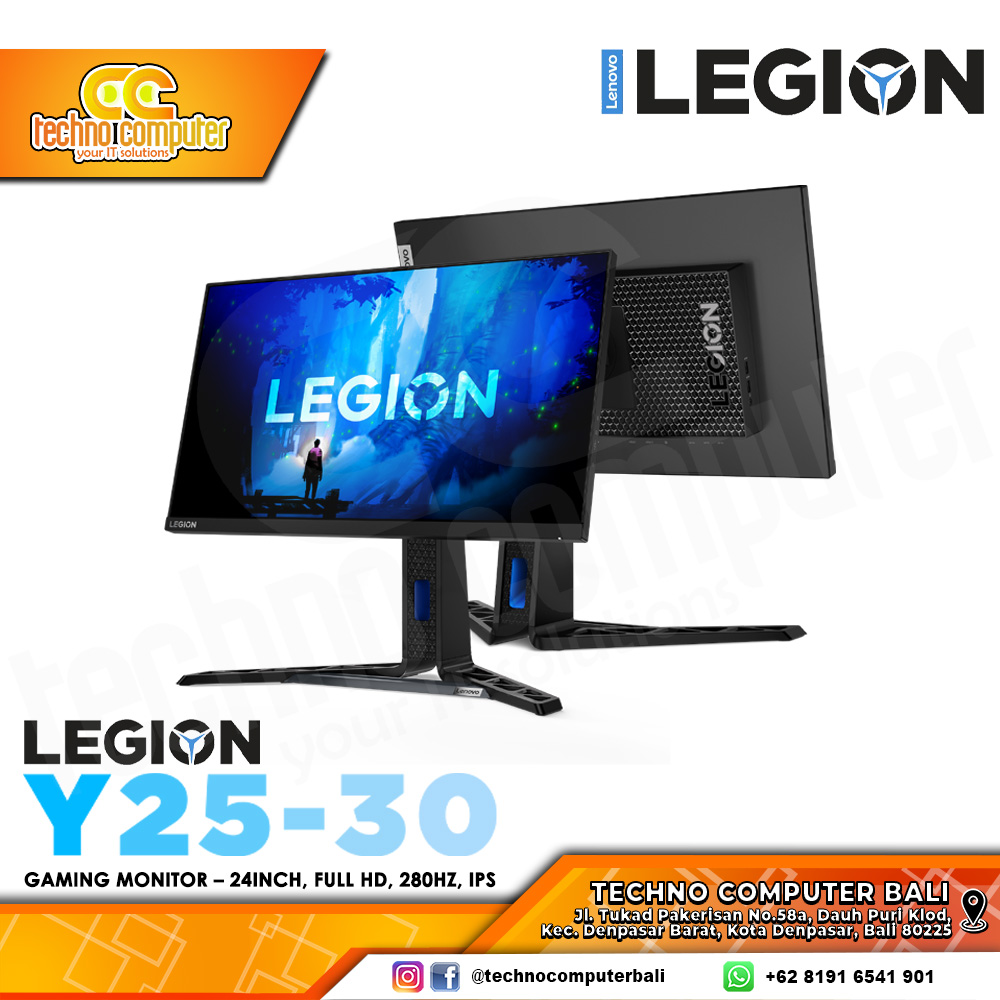 LENOVO LEGION Y25-30 Gaming Monitor - 24 inch, FHD (1920 x 1080), IPS, 280Hz, 1ms