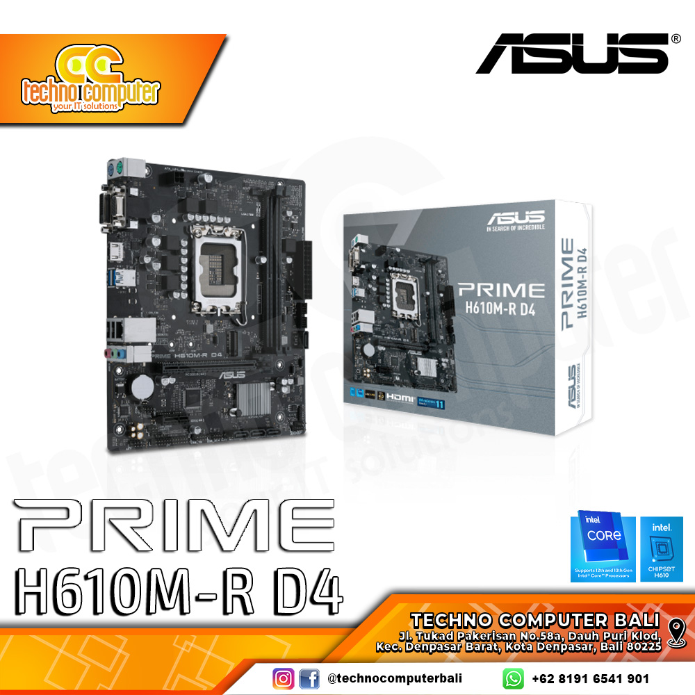 ASUS PRIME H610M-R D4 - mATX, LGA1700, H610, DDR4