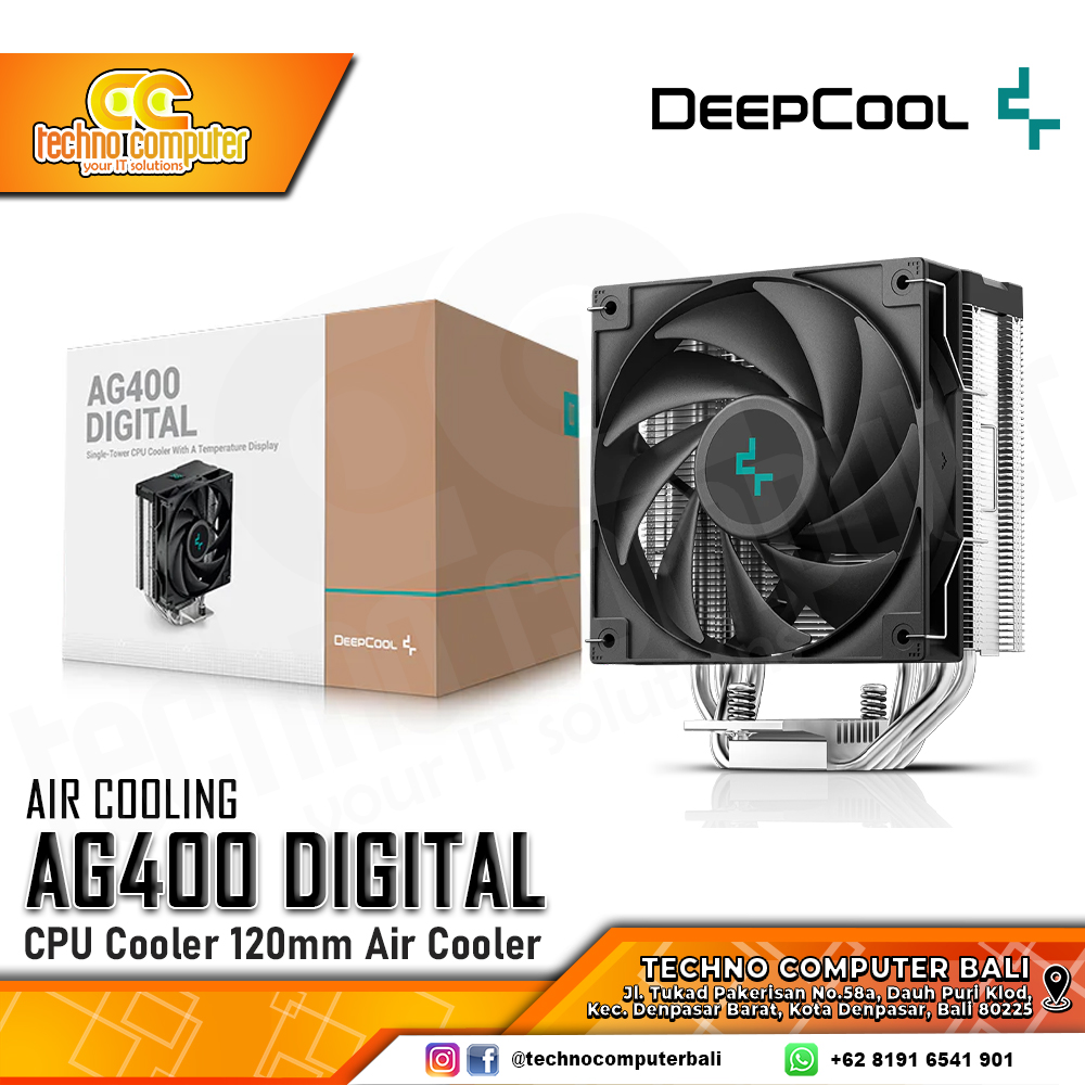 DEEPCOOL AG400 DIGITAL - CPU Cooler - 120mm Air Cooler