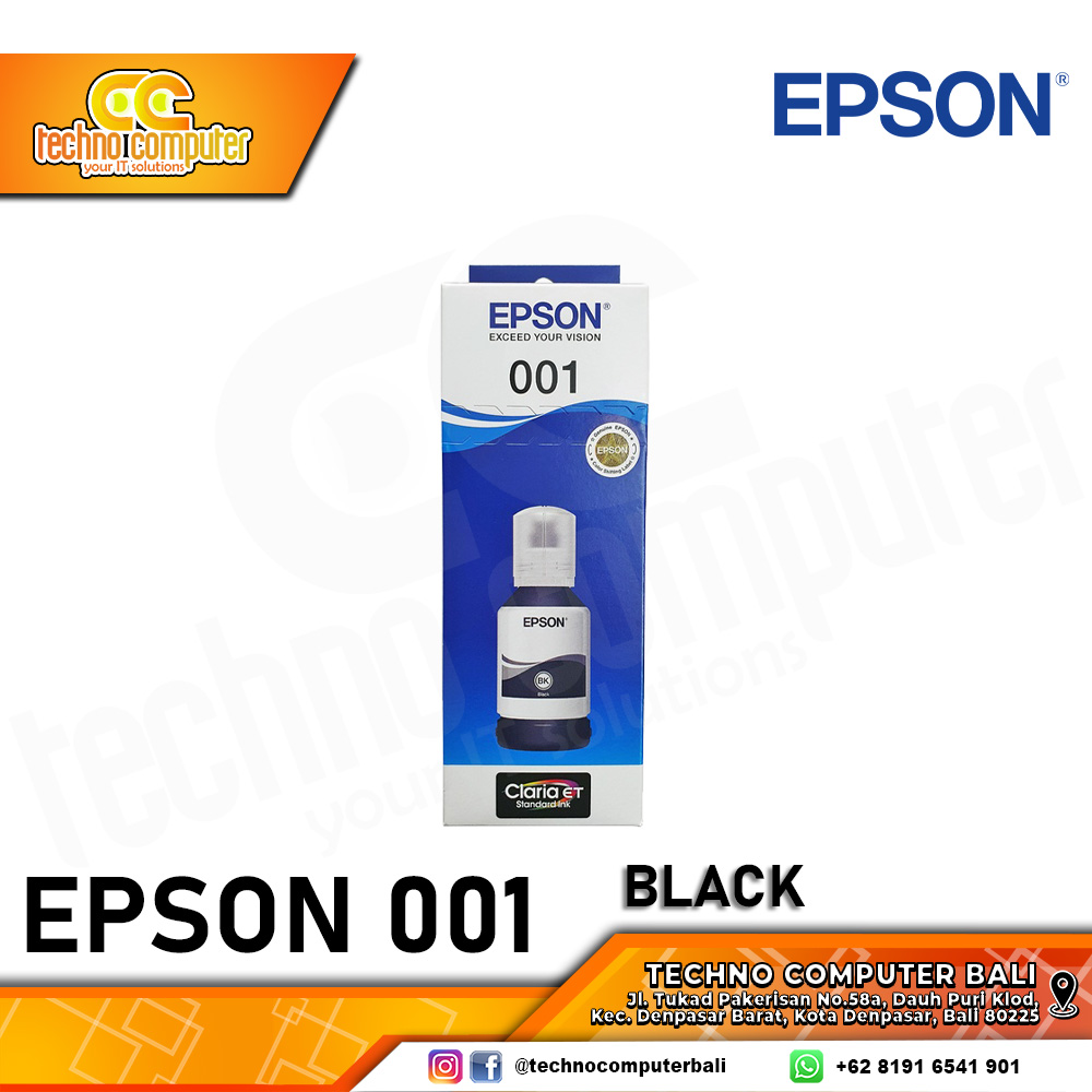 REFILL TINTA EPSON 001 BLACK ORIGINAL