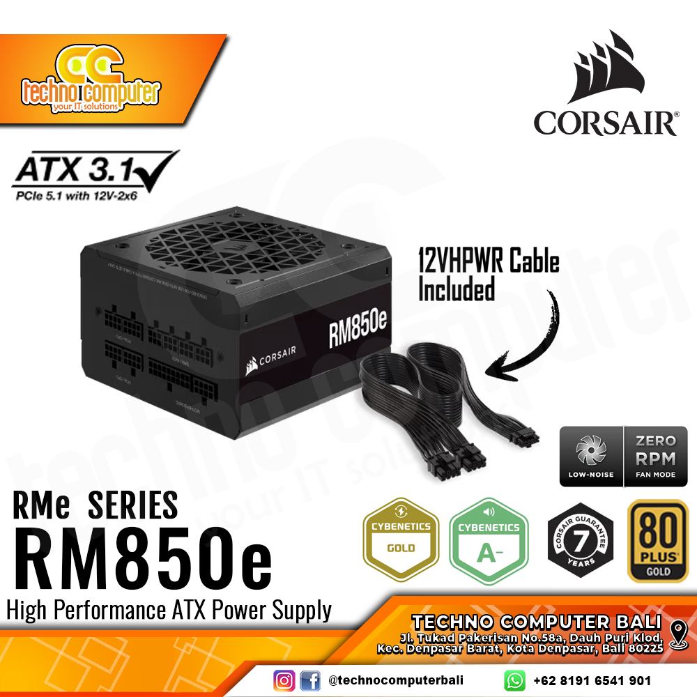 CORSAIR NEW RM850e 850W 80+ Gold - Full Modular