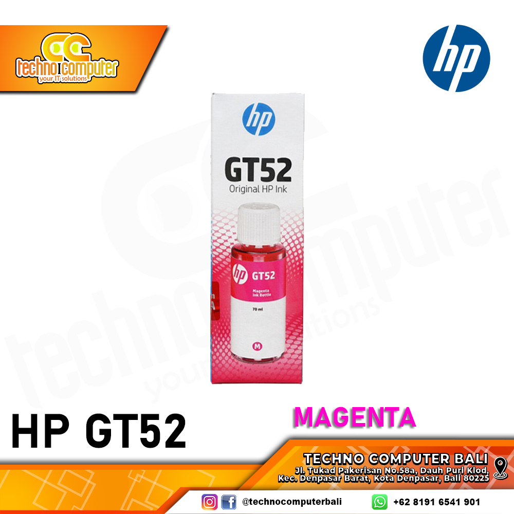 REFILL TINTA HP GT52 MAGENTA ORIGINAL