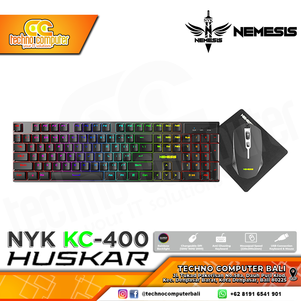 NYK NEMESIS KC-400 HUSKAR - Gaming Keyboard & Mouse Combo