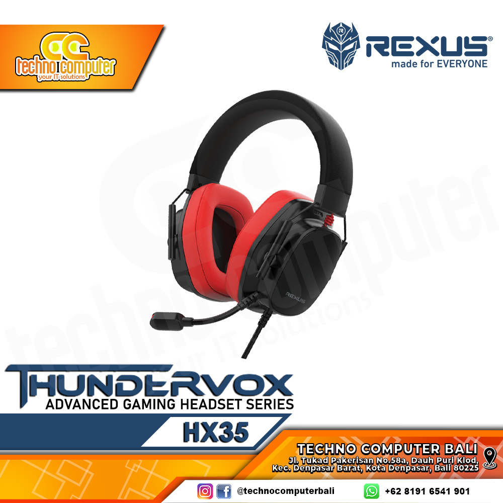 HEADSET REXUS THUNDERVOX HX35 Black - Gaming Headset