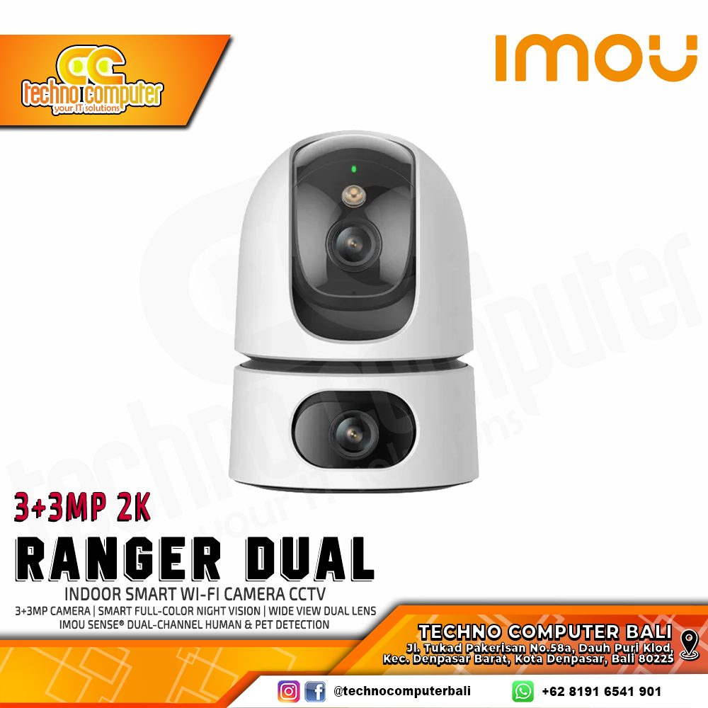 IMOU Ranger Dual 6MP 2K INDOOR Smart Wi-Fi Camera CCTV