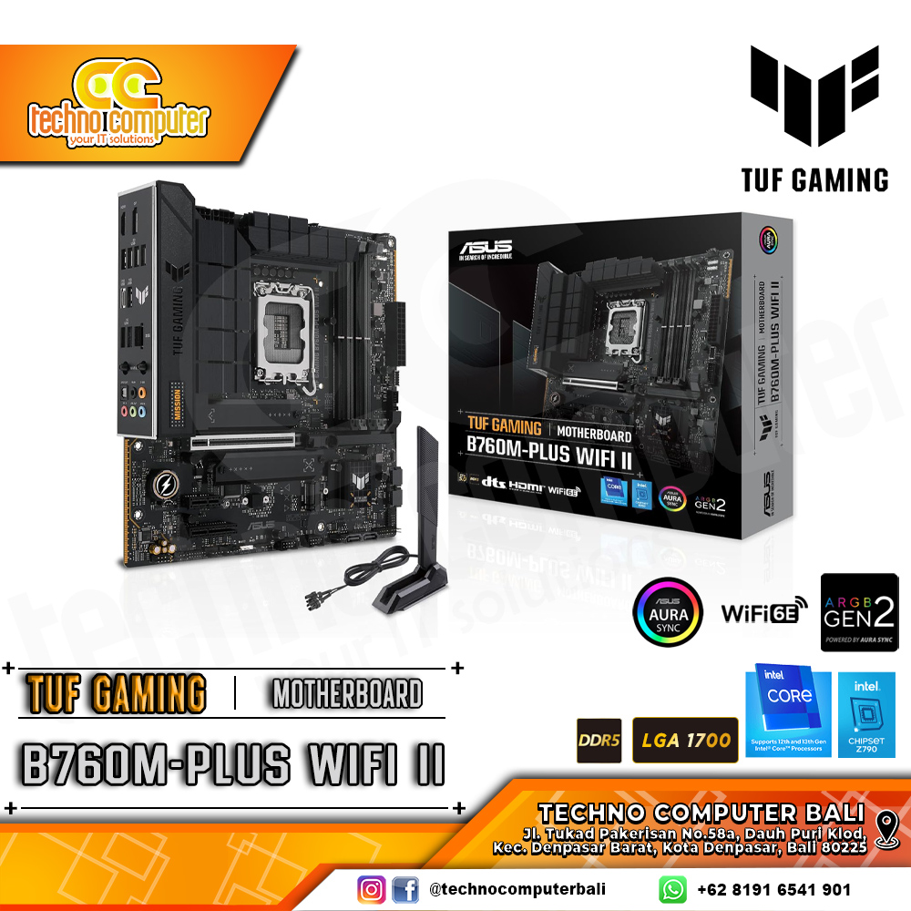 ASUS TUF GAMING B760M-PLUS WIFI II - mATX, LGA1700, B760, DDR5
