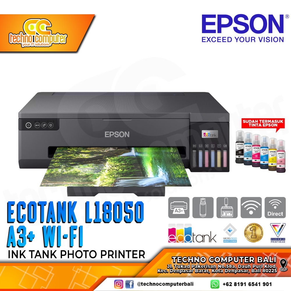 PRINTER EPSON EcoTank L18050 A3 / A3+  Wi-Fi Ink Tank Photo Printer