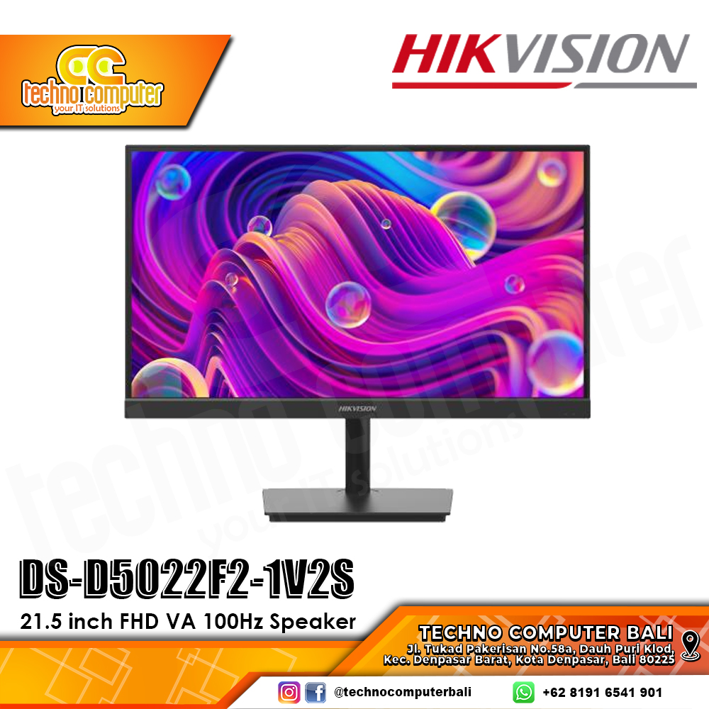 HIKVISION DS-D5022F2-1V2S LED Monitor - 22 inch, FHD (1920 x 1080), VA, 100Hz