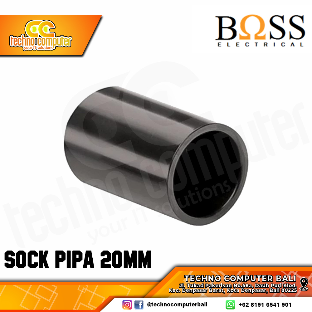 BOSS - SOCK PIPA 20mm HITAM