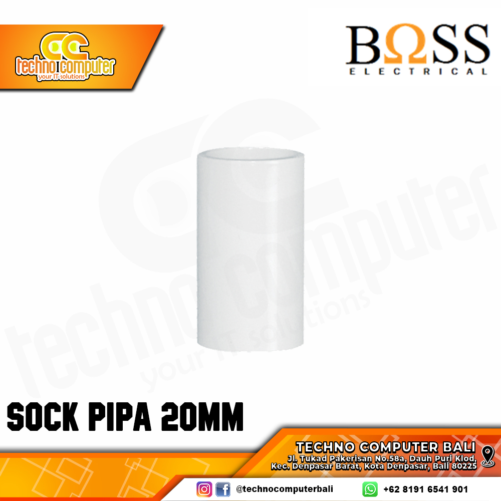 BOSS - SOCK PIPA 20mm PUTIH