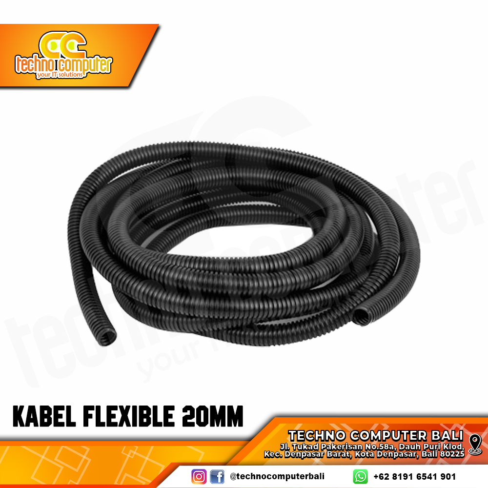 KABEL FLEXIBLE 20MM HITAM
