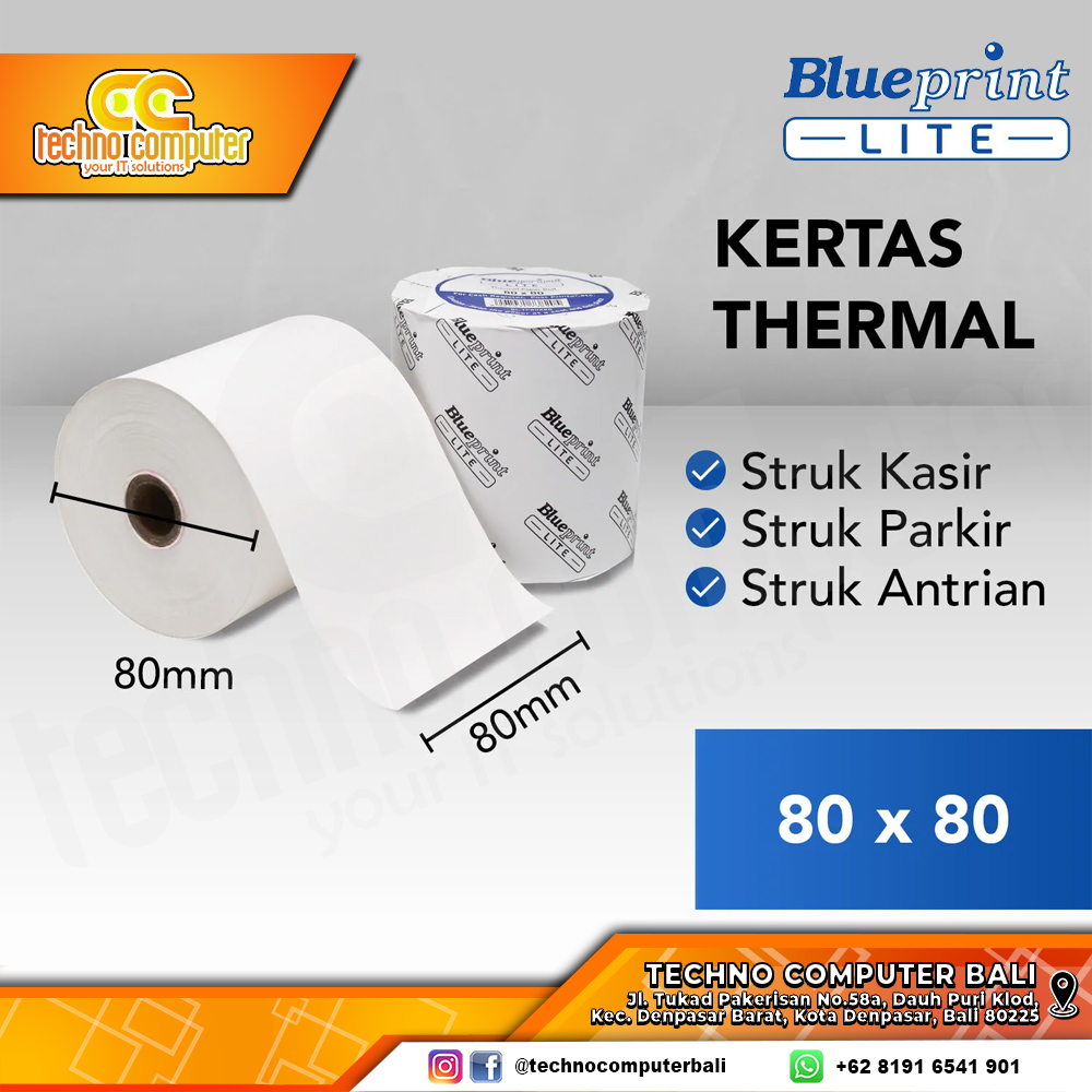 KERTAS THERMAL BLUEPRINT-LITE PAPER ROLL 80x80