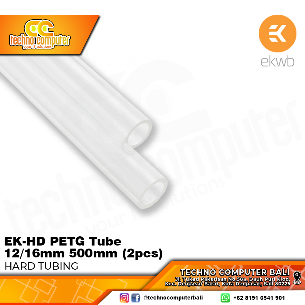 EKWB EK-HD PETG Tube 12/16mm 500mm (2pcs)