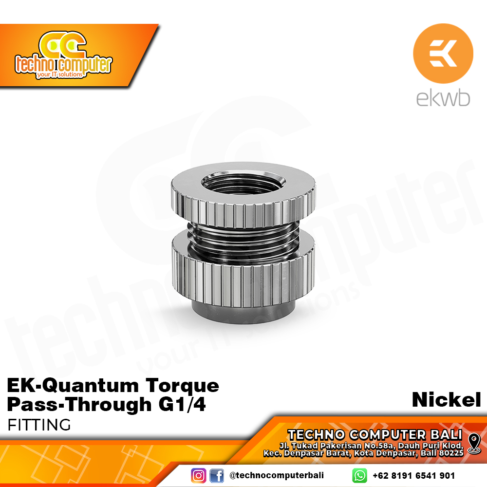 EKWB EK-Quantum Torque Pass Through G1/4 - Nickel