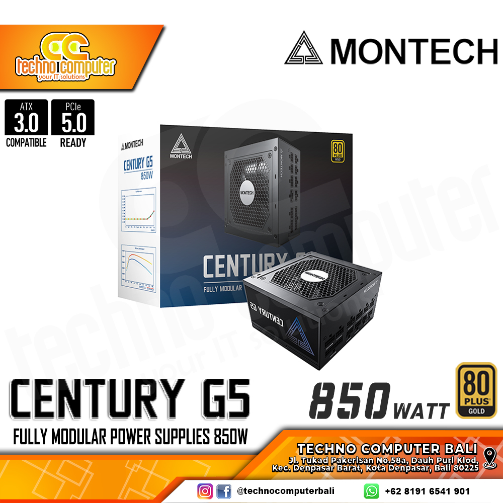 MONTECH Century G5 850W 80+ Gold PCIe 5.0 - Full Modular