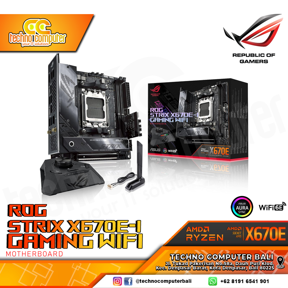ASUS ROG STRIX X670E-I GAMING WIFI - ITX, AM5, X670, DDR5 