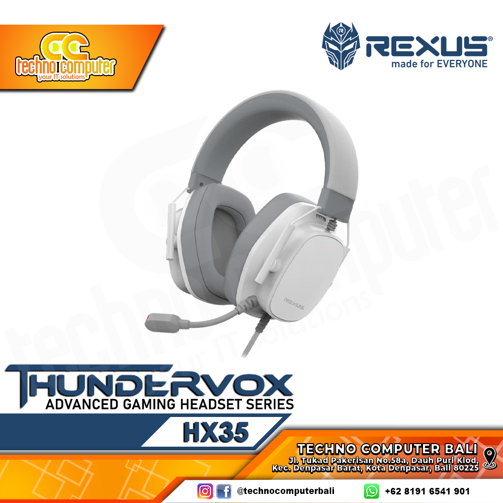 HEADSET REXUS THUNDERVOX HX35 White - Gaming Headset