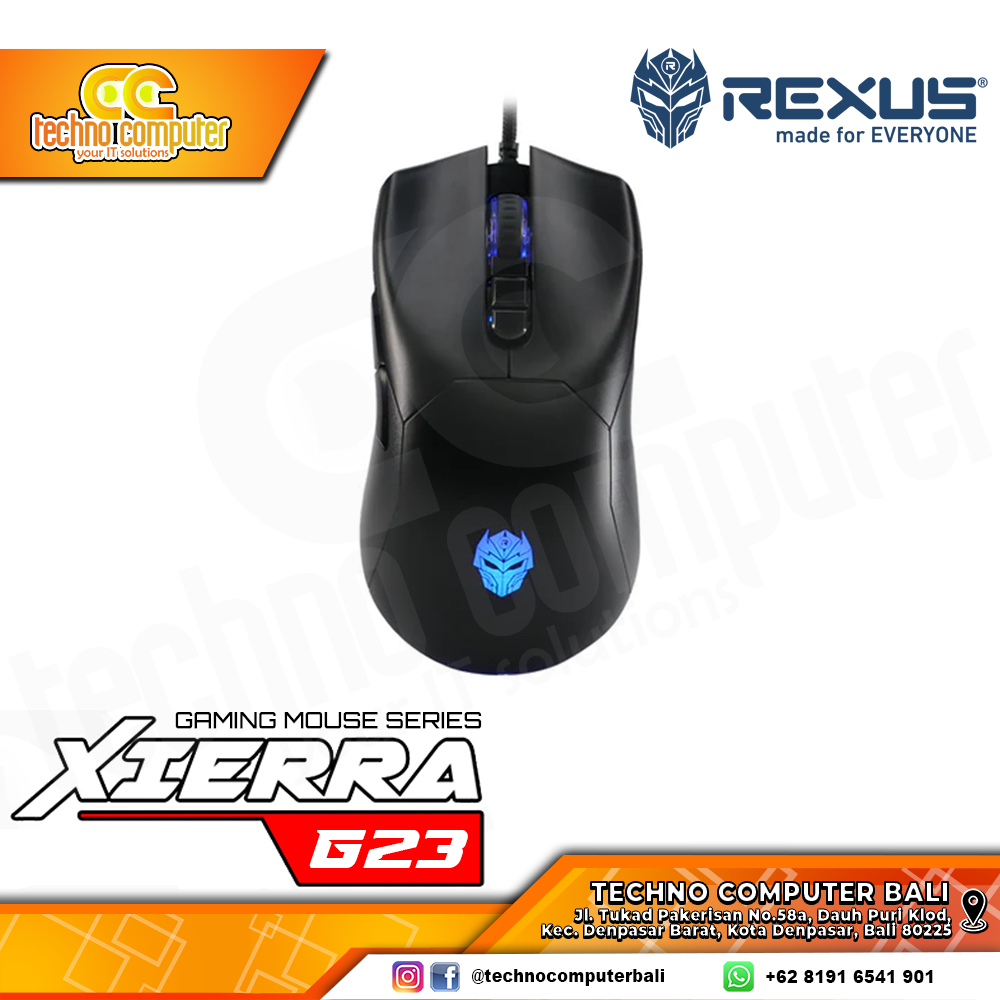 REXUS XIERRA G23 Black - Gaming Mouse