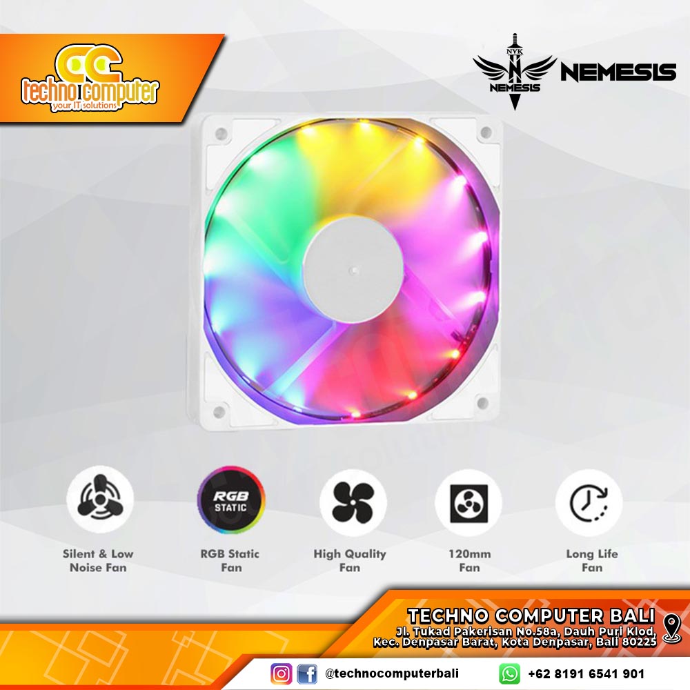 FAN CASING NYK NEMESIS SPARKLE WHITE - 120mm Single Pack