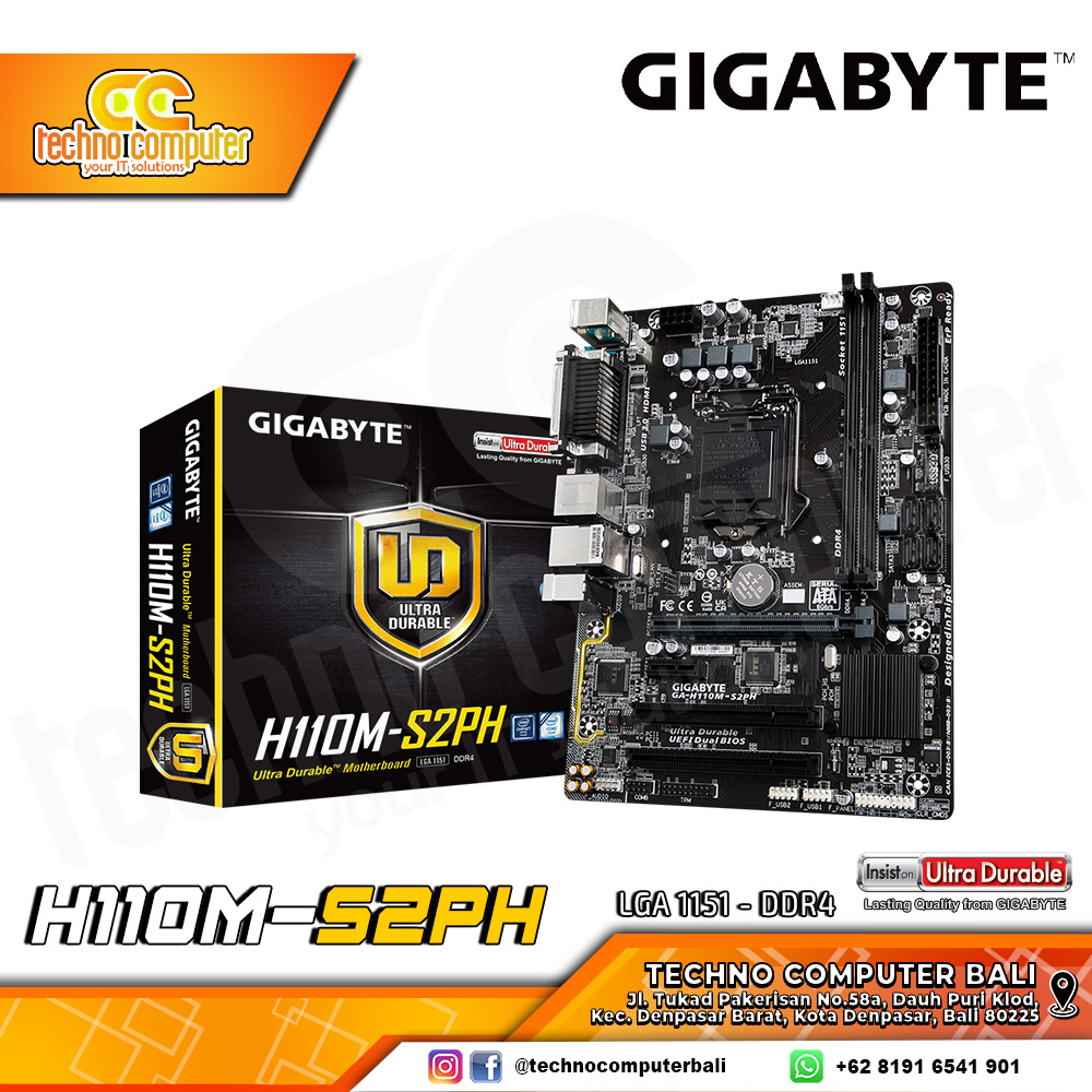 GIGABYTE H110M S2PH - mATX, LGA1151, H110, DDR4