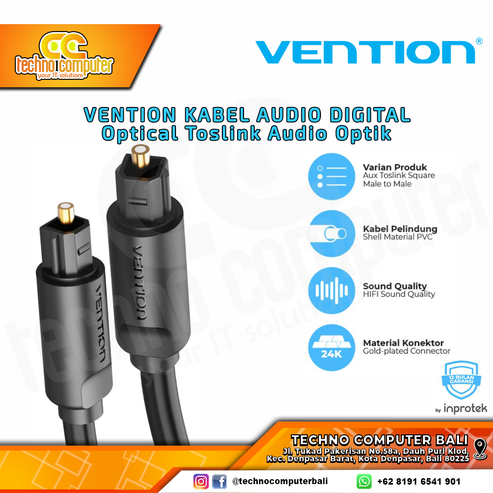 VENTION KABEL AUDIO DIGITAL OPTICAL Toslink Audio Optik - BAE 2M