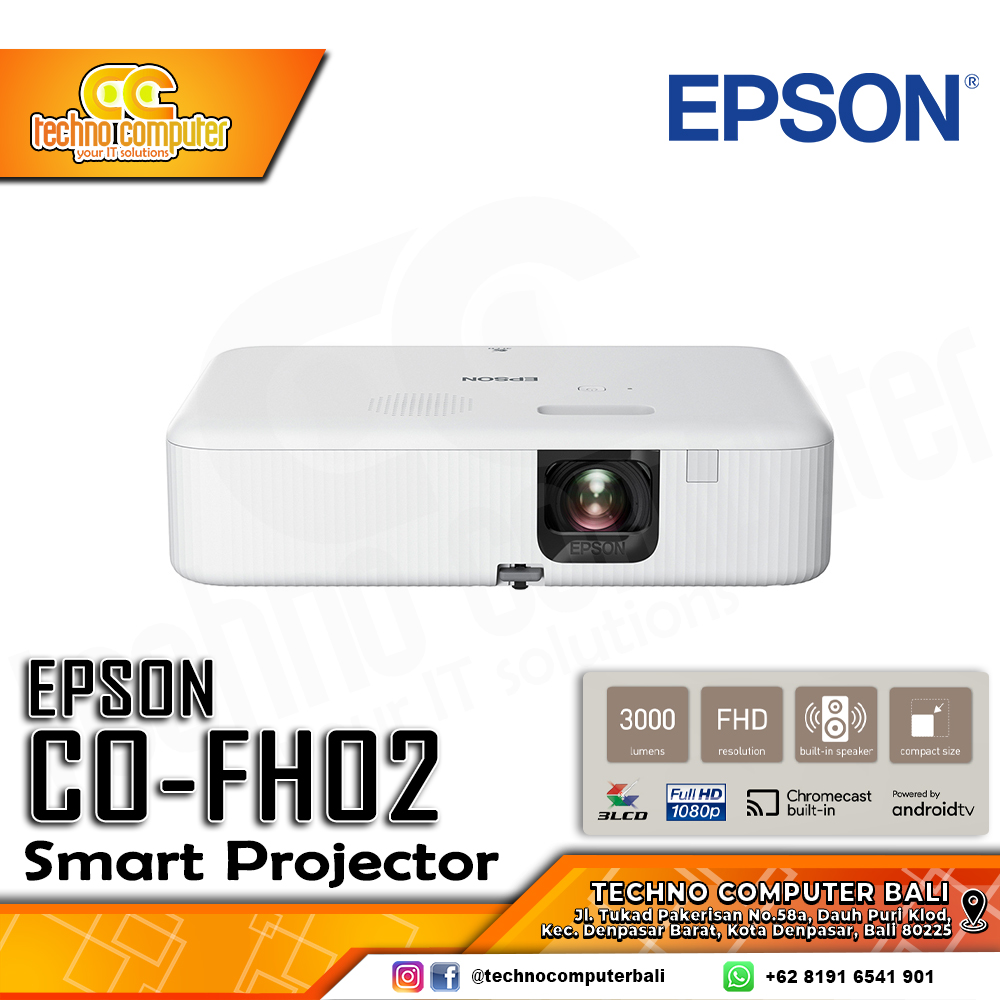 PROJECTOR EPSON CO-FH02 Smart Projector FHD 3000 Lumens