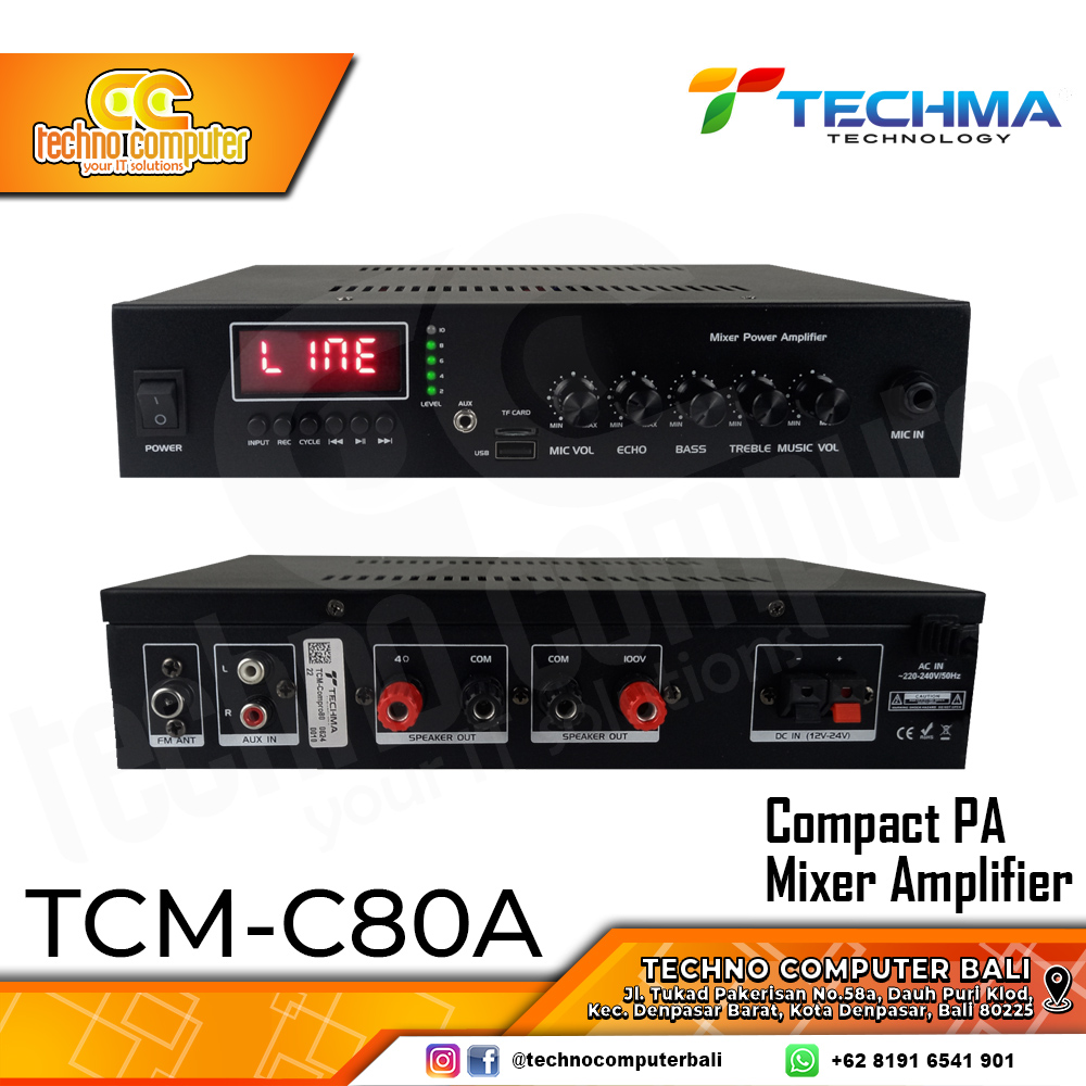 AMPLIFIER TECHMA TCM-C80A Mixer Amplifier