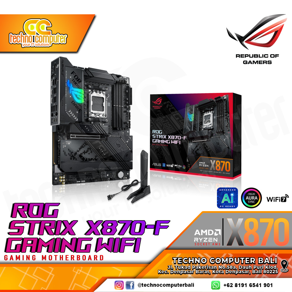 ASUS ROG STRIX X870-F GAMING WIFI - ATX, AM5, X870, DDR5 