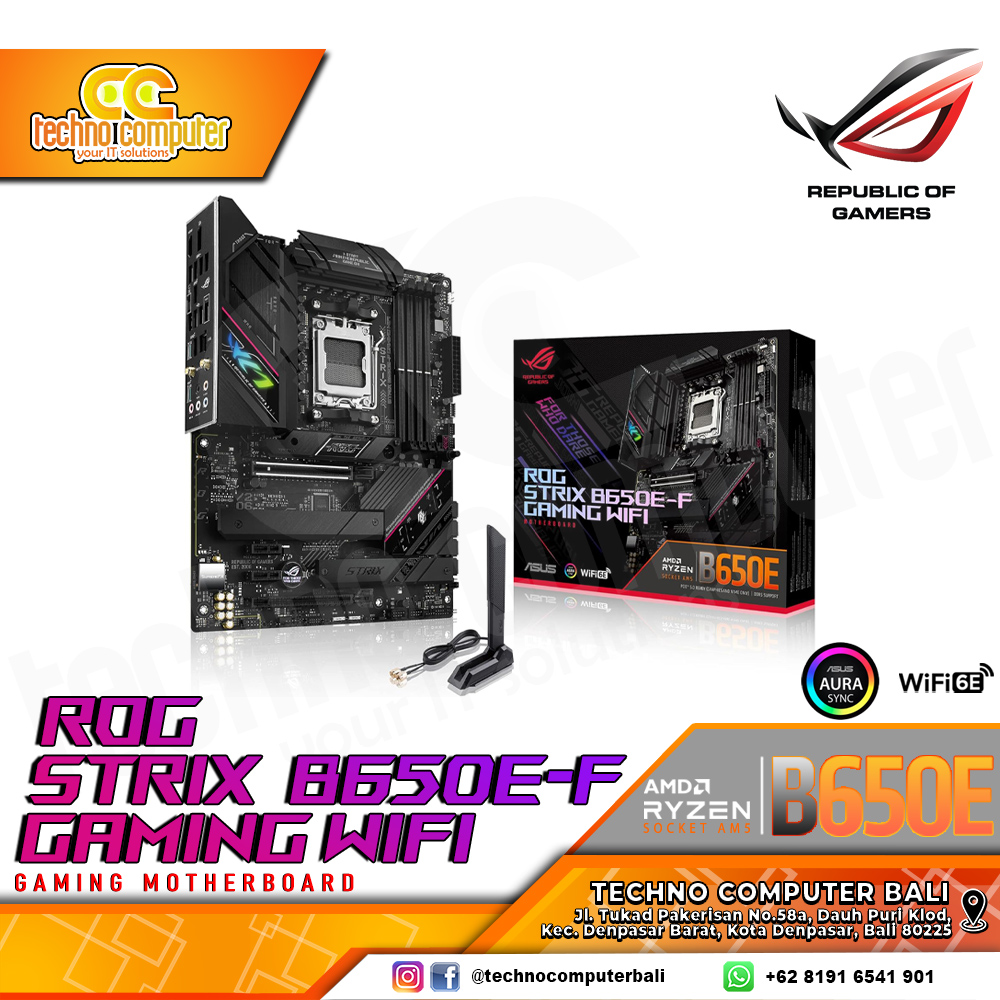 ASUS ROG STRIX B650E-F GAMING WIFI - ATX, AM5, B650, DDR5 
