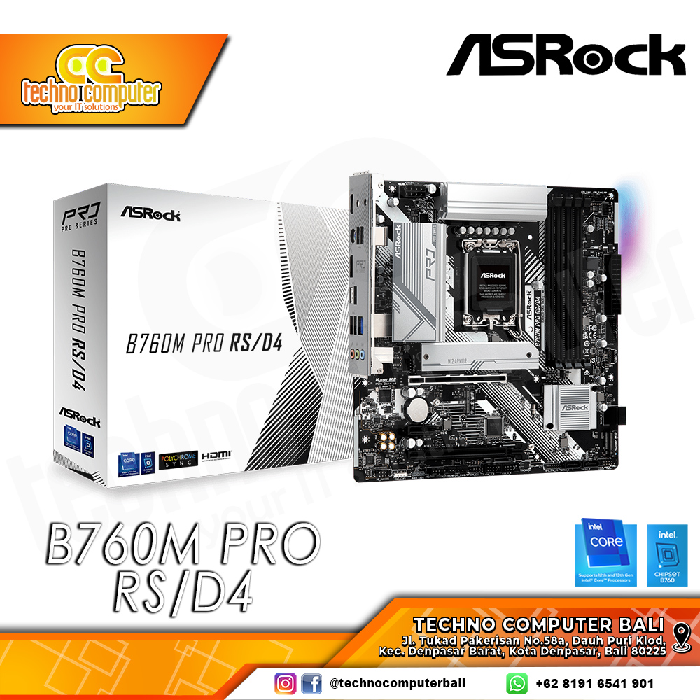 ASROCK B760M Pro RS D4 - mATX, LGA1700, B760, DDR4