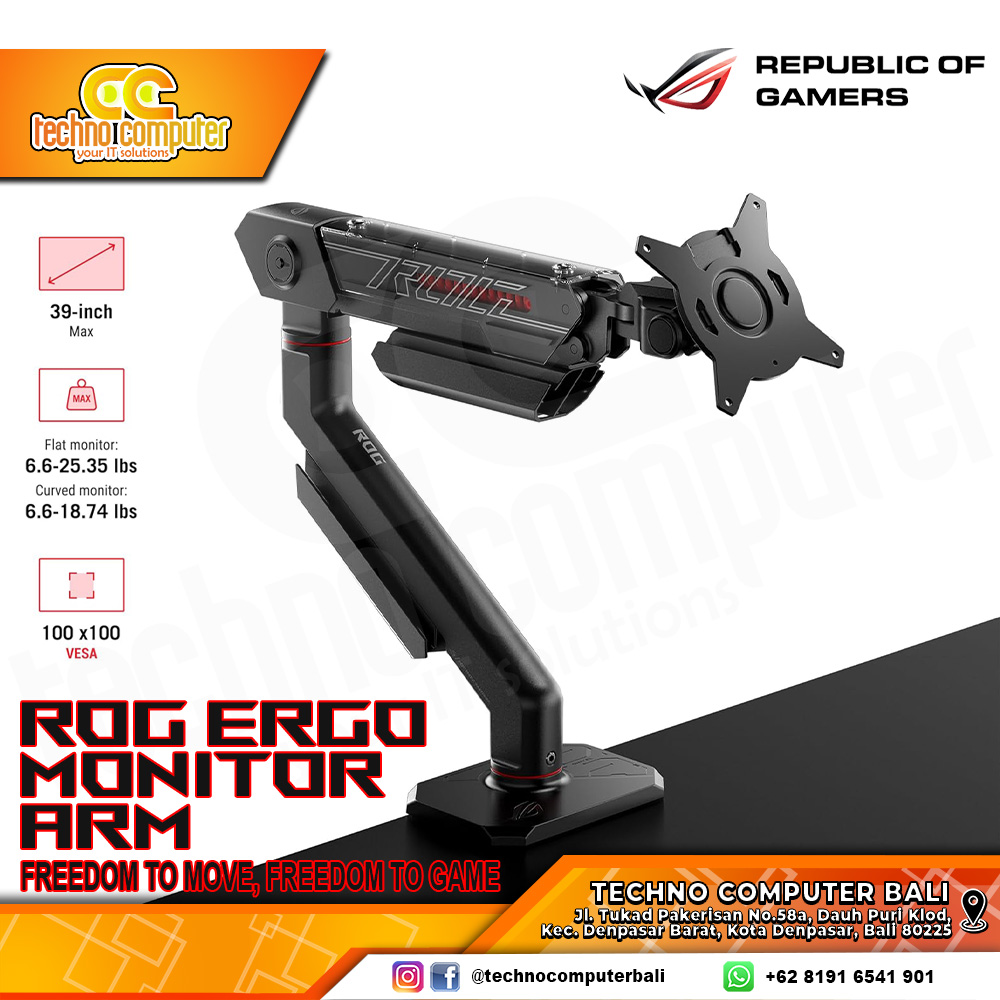 Bracket Monitor TV 27-34inch ASUS ROG Ergo Monitor Arm AAS01