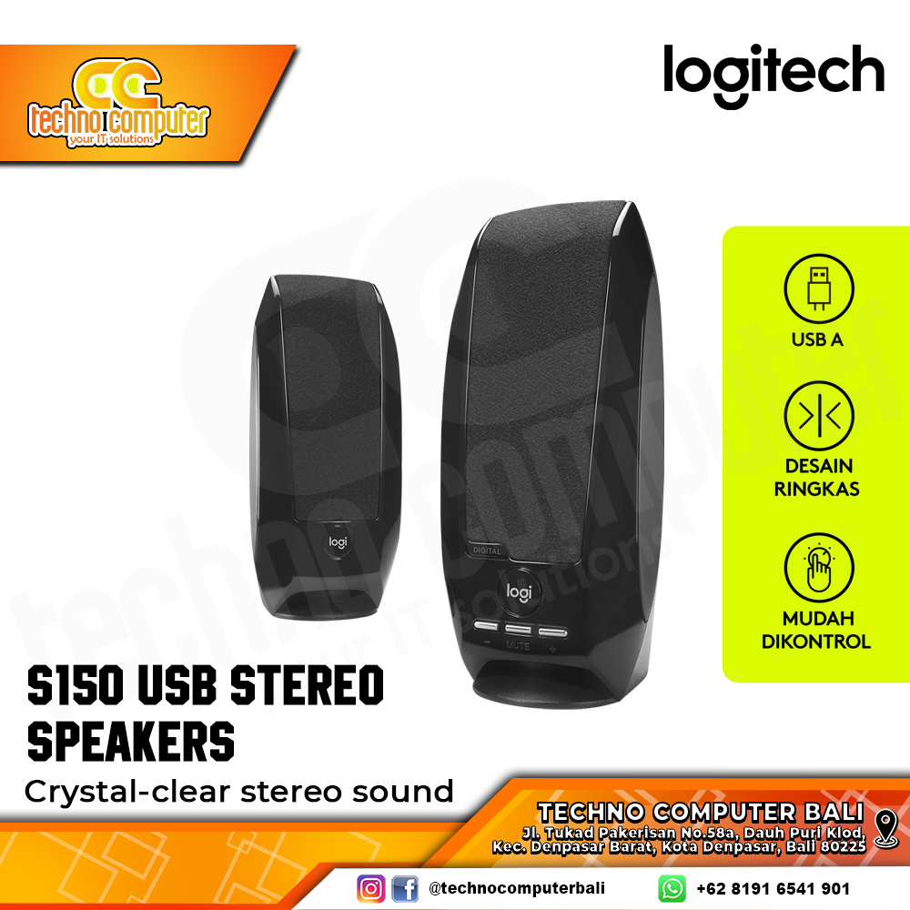SPEAKER LOGITECH S150 USB Stereo